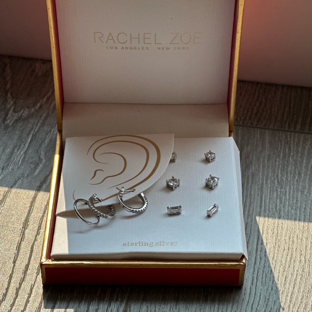 Rachel Zoe Sterling Silver Earring Collection